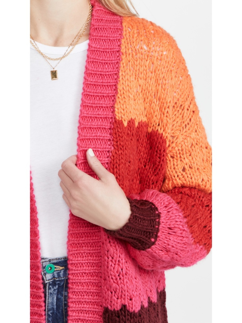 NEW Farm Rio Striped Cardigan Multi Small - Picture 6 of 17
